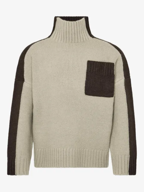 JW Anderson 拼接高领毛衣