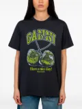 GANNI cherry-print cotton t-shirt - Black