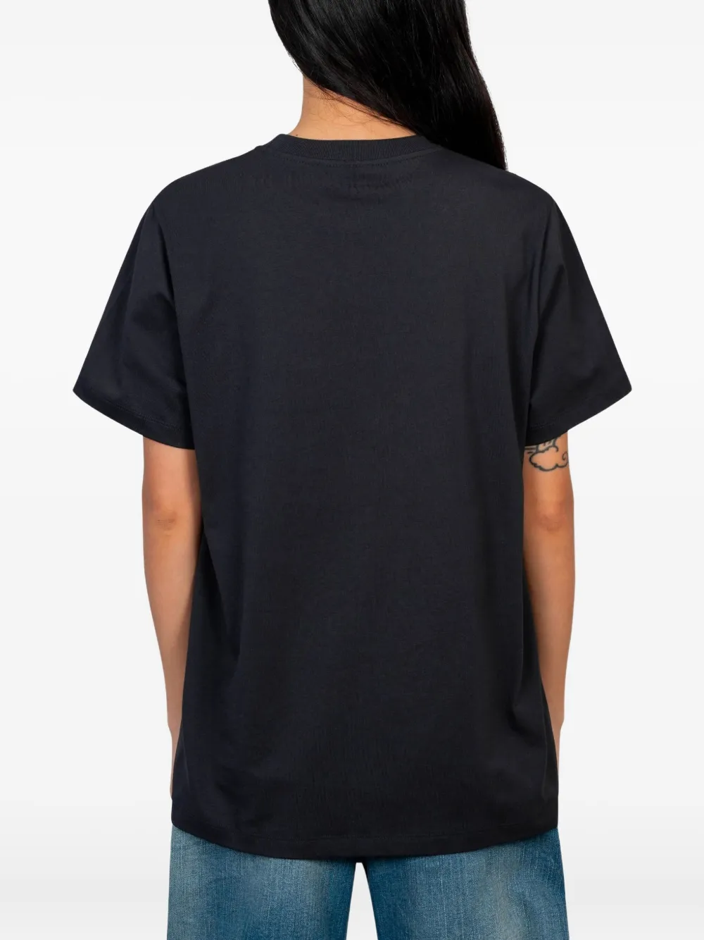 Ganni T-shirt Mit Kirschen-print In Black
