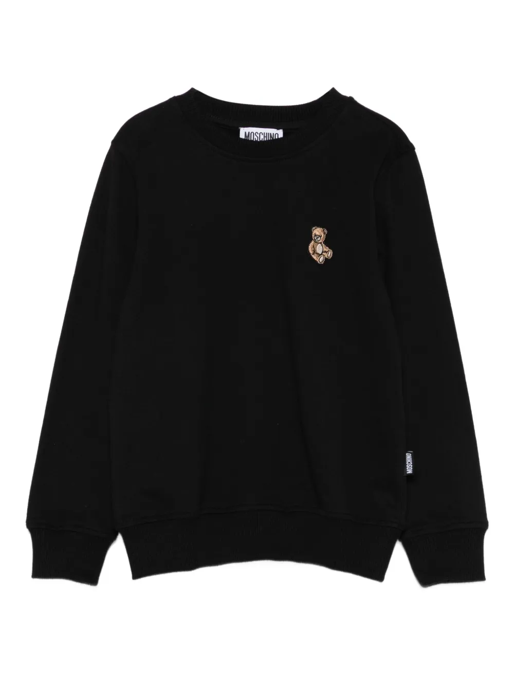 Moschino Kids teddy-embroidered sweatshirt Zwart