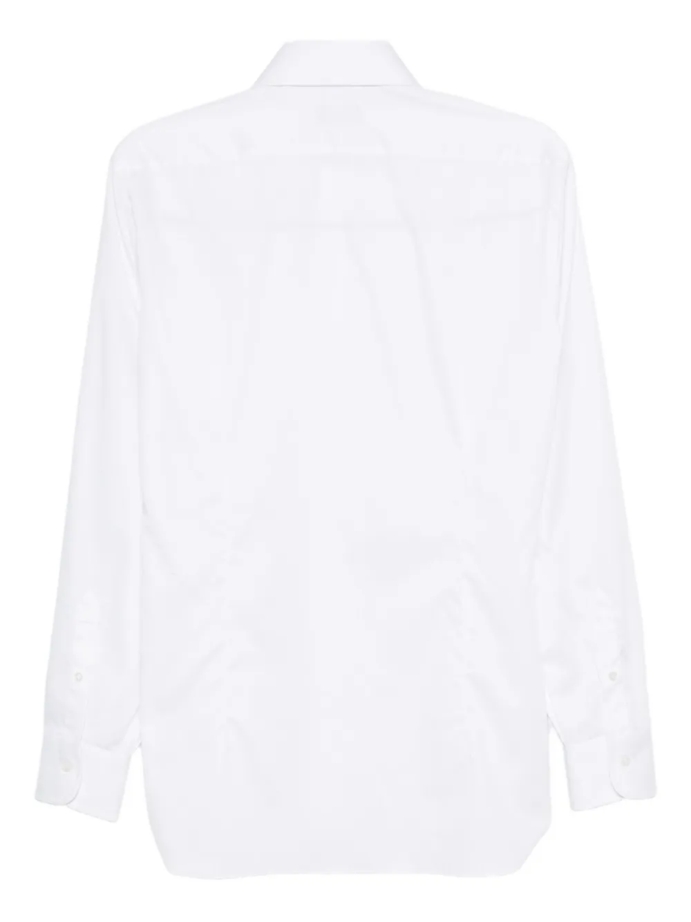 Barba long-sleeve cotton shirt Wit
