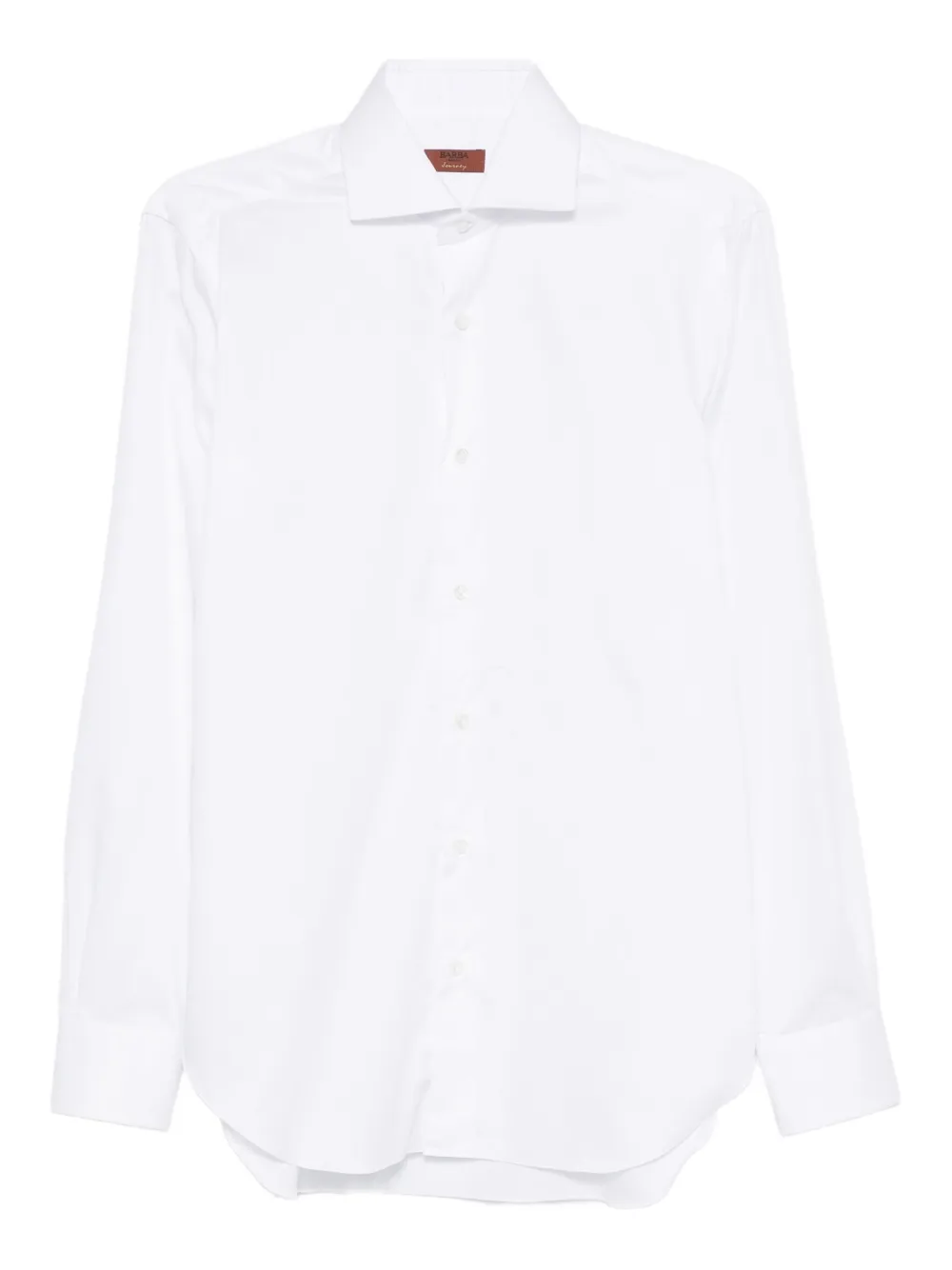 Barba long-sleeve cotton shirt Wit