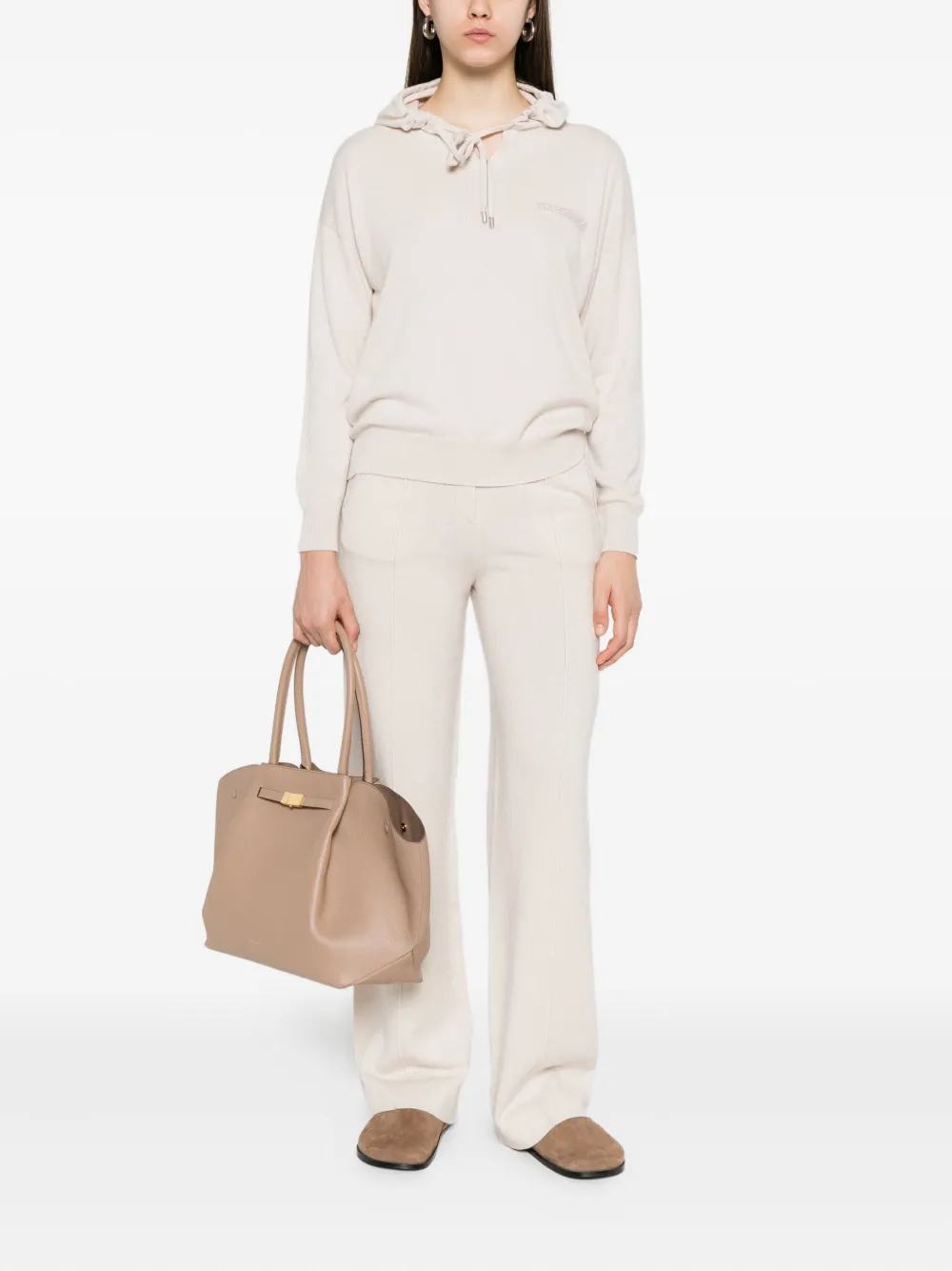 Peserico pocketed straight trousers Beige