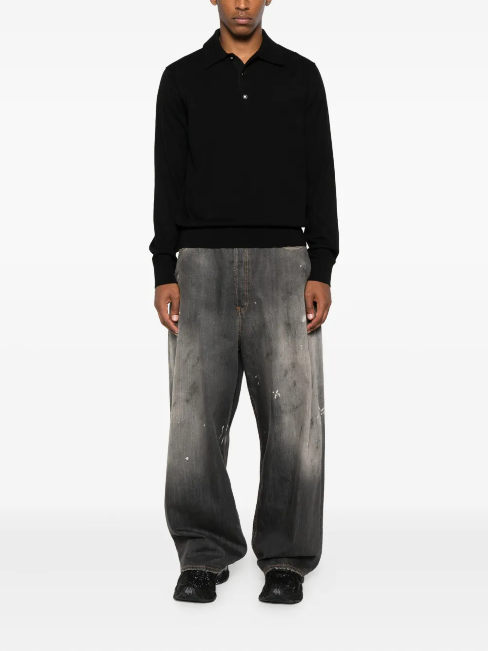 Givenchy Poloshirt met lange mouwen Zwart