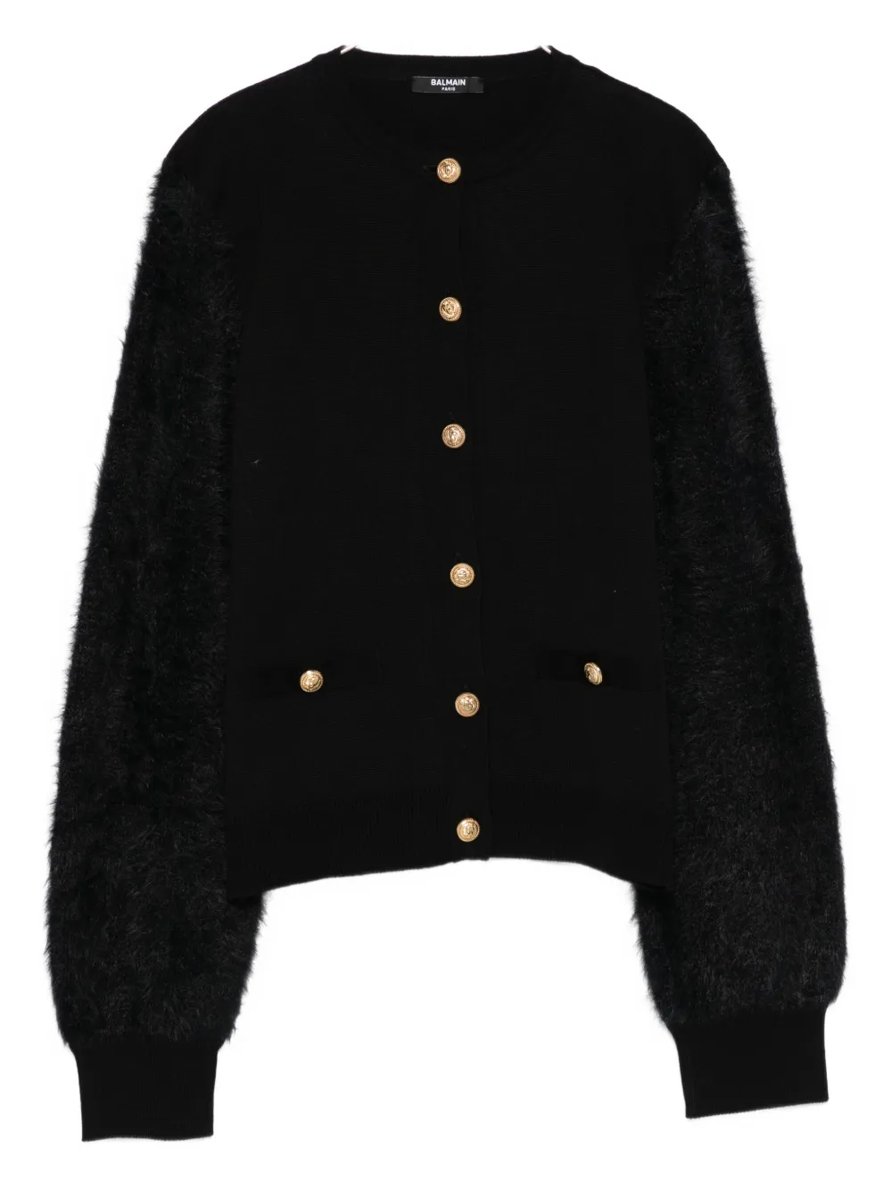 Balmain Kids button-embellished cardigan Zwart