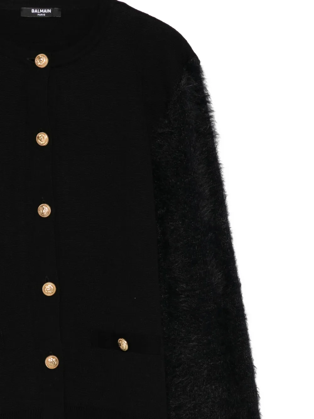 Balmain Kids button-embellished cardigan Zwart