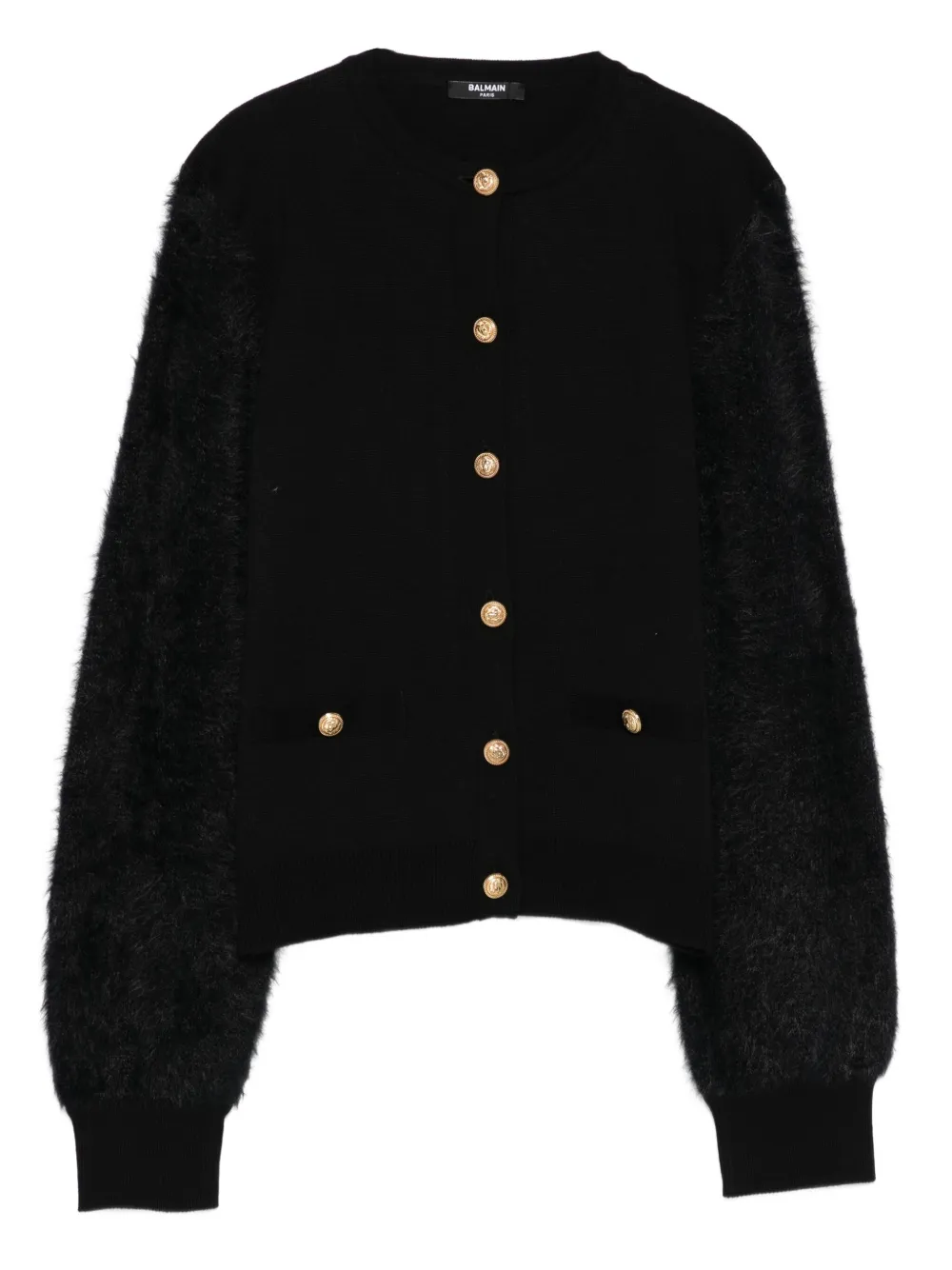 Balmain Kids button-embellished cardigan Zwart