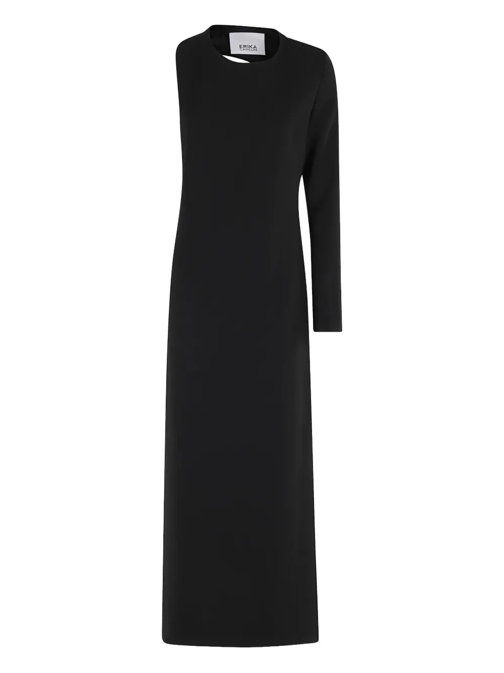 Erika Cavallini one-shoulder open-back maxi dress Zwart
