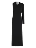 Erika Cavallini one-shoulder open-back maxi dress - Black