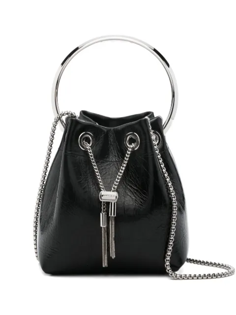 Jimmy Choo Bon Bon circular-handle tassel bucket bag