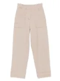 Peserico pocket-cuffed cropped trousers - Neutrals