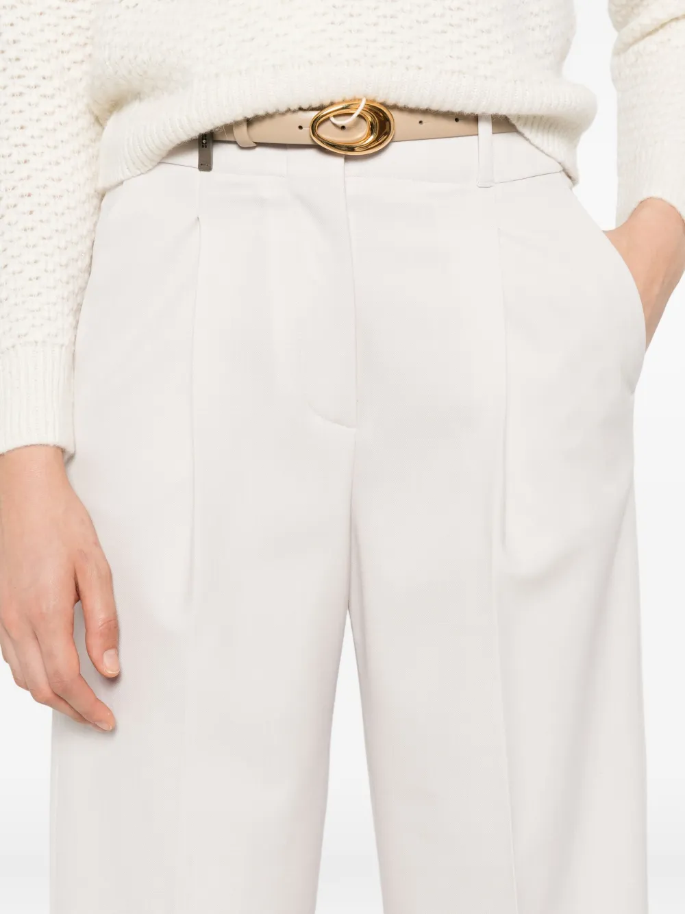 Peserico pleated pocket trousers Beige