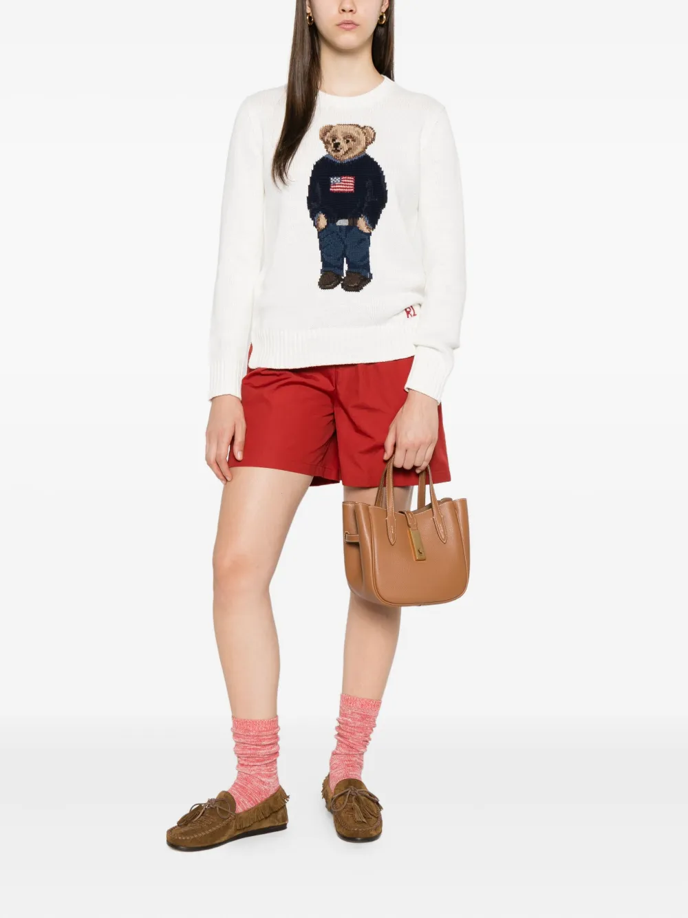 Polo Ralph Lauren Shopper met logoplakkaat - Bruin