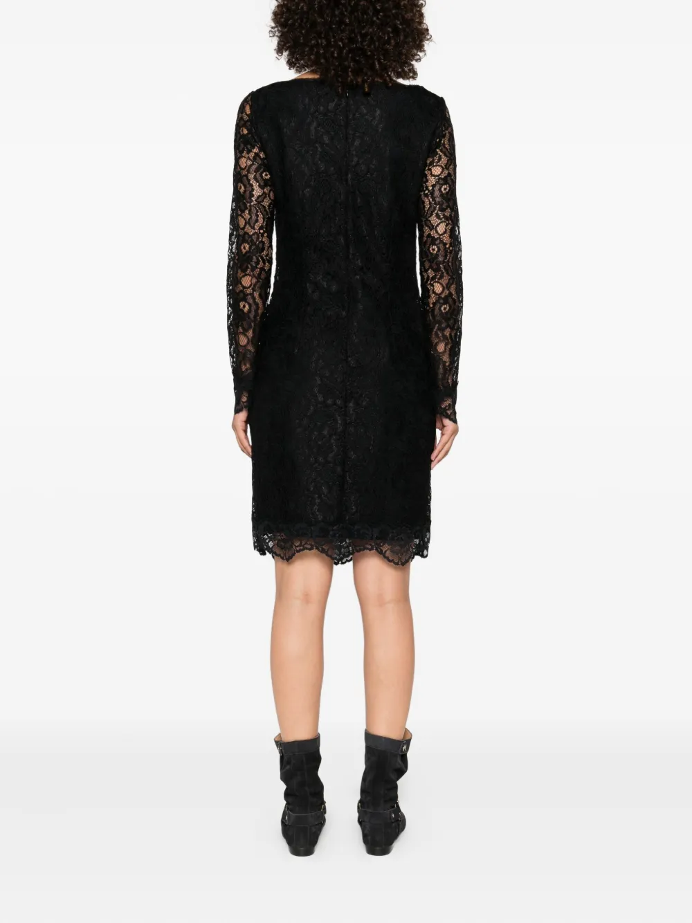 CHIARA BONI La Petite Robe Midi-jurk met lange mouwen Zwart
