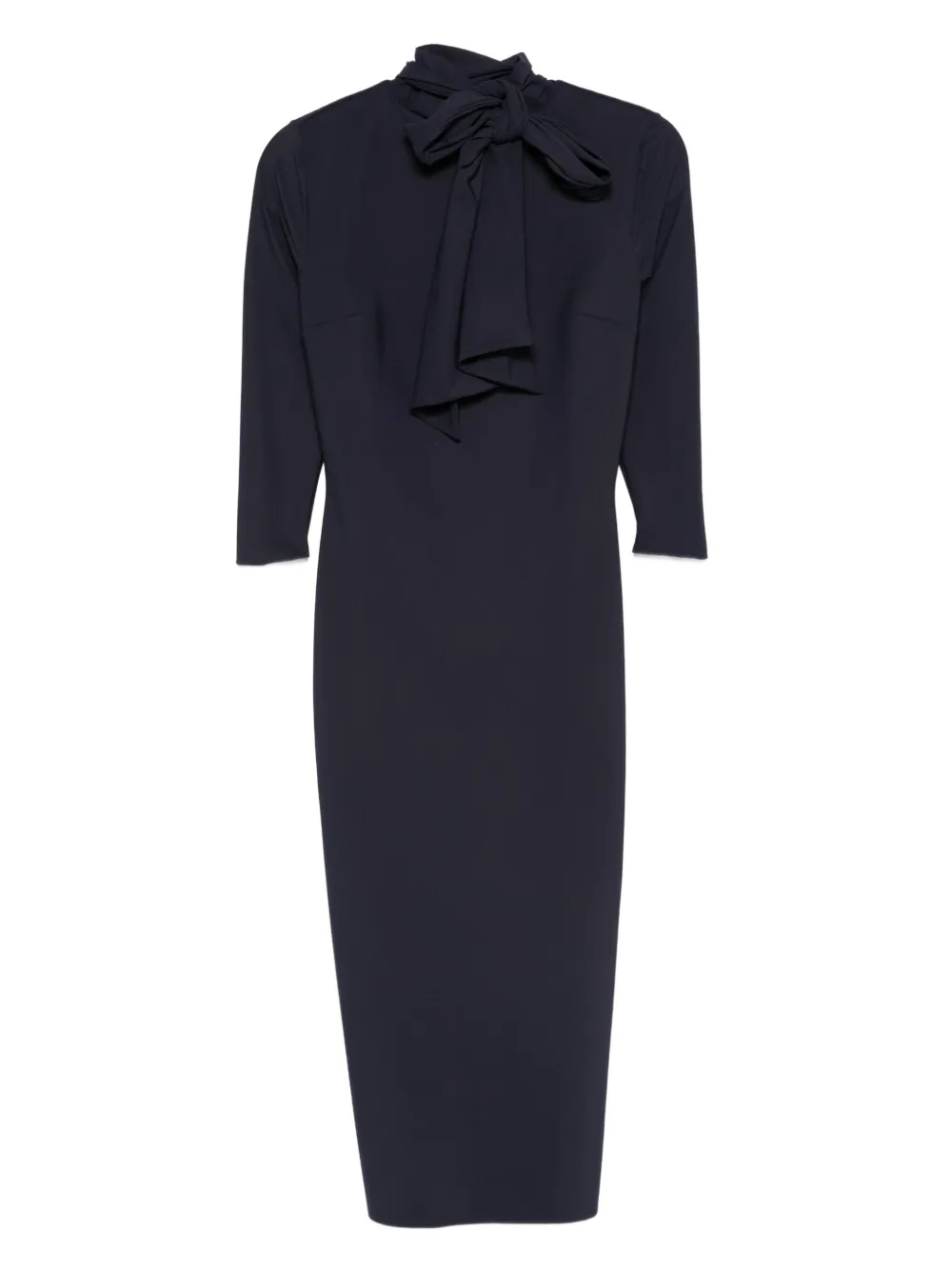 CHIARA BONI La Petite Robe Jurk met gestrikte hals Blauw