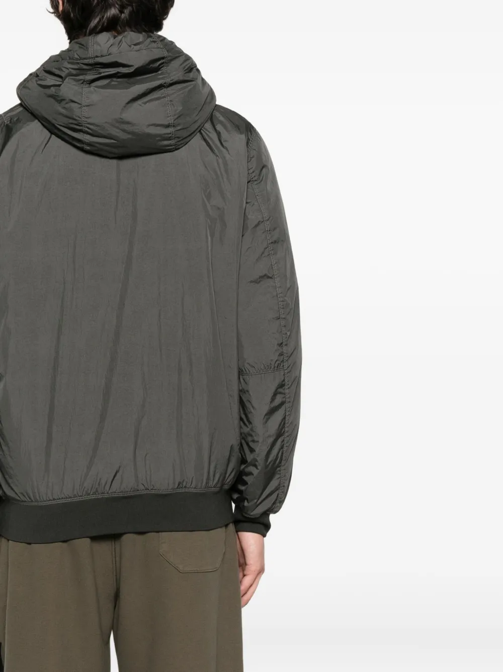 Stone Island 4100013 hooded zip-front jacket Grijs