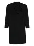 CHIARA BONI La Petite Robe neck-tie three-quarter sleeve dress - Black