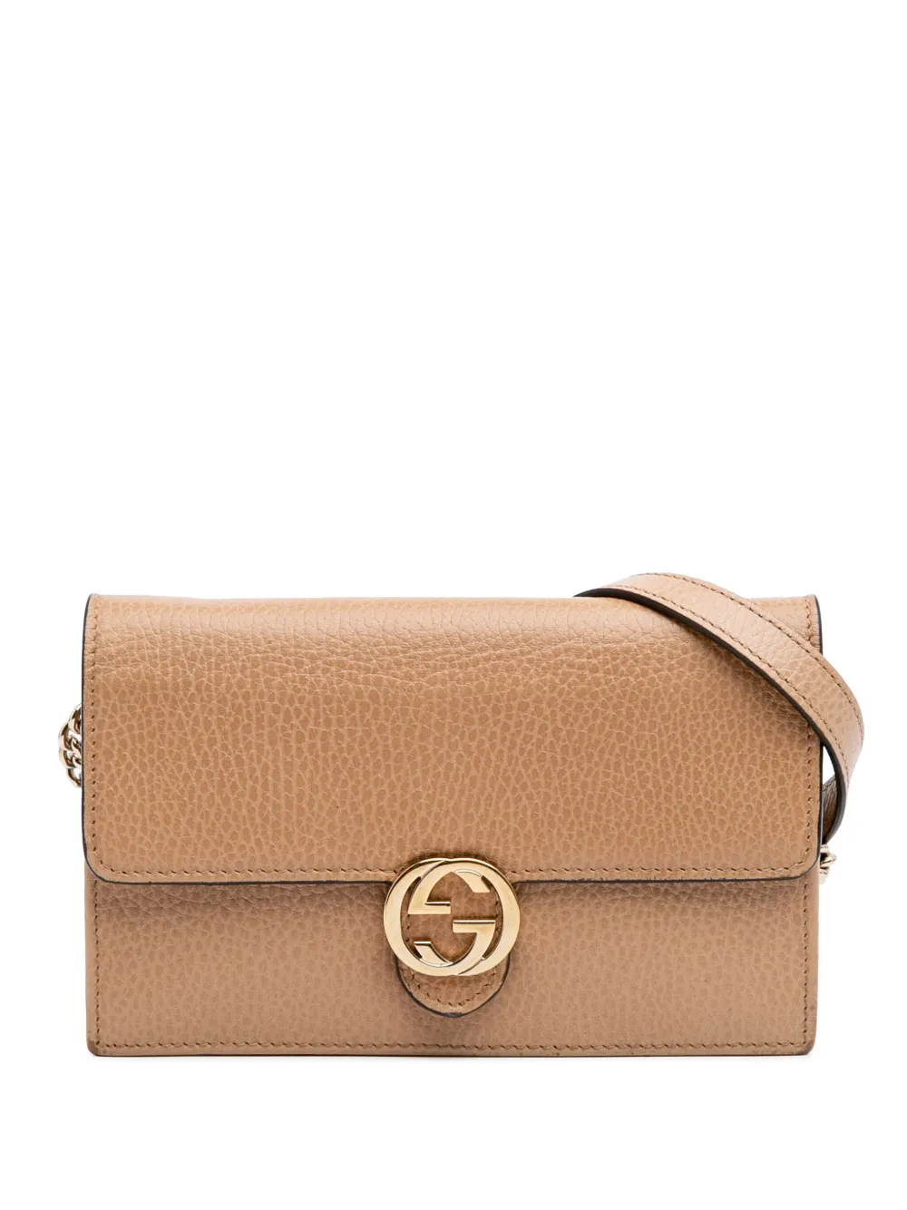 Gucci Pre-Owned 2000-2015 レザー インターロッキングG ダラー ウォレットオンチェーン ショルダーバッグ - Gucci Pre-Owned 2000-2015 レザー インターロッキングG ダラー ウォレットオンチェーン ショルダーバッグ -