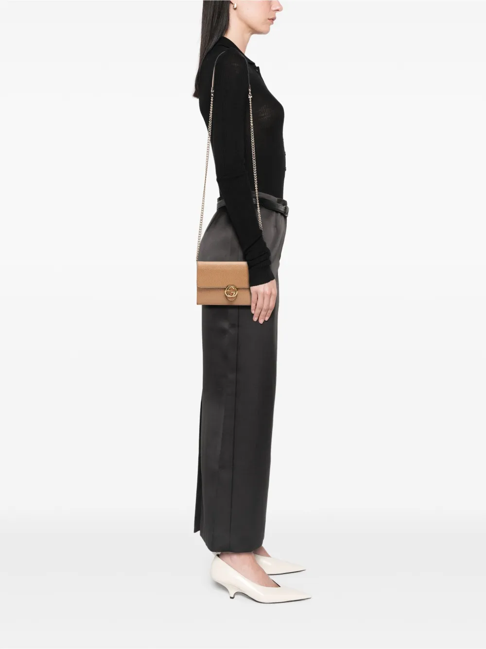 Gucci Pre-Owned 2000-2015 Leather Interlocking G Dollar Wallet on Chain crossbody bag | Pre-Owned | Image 2