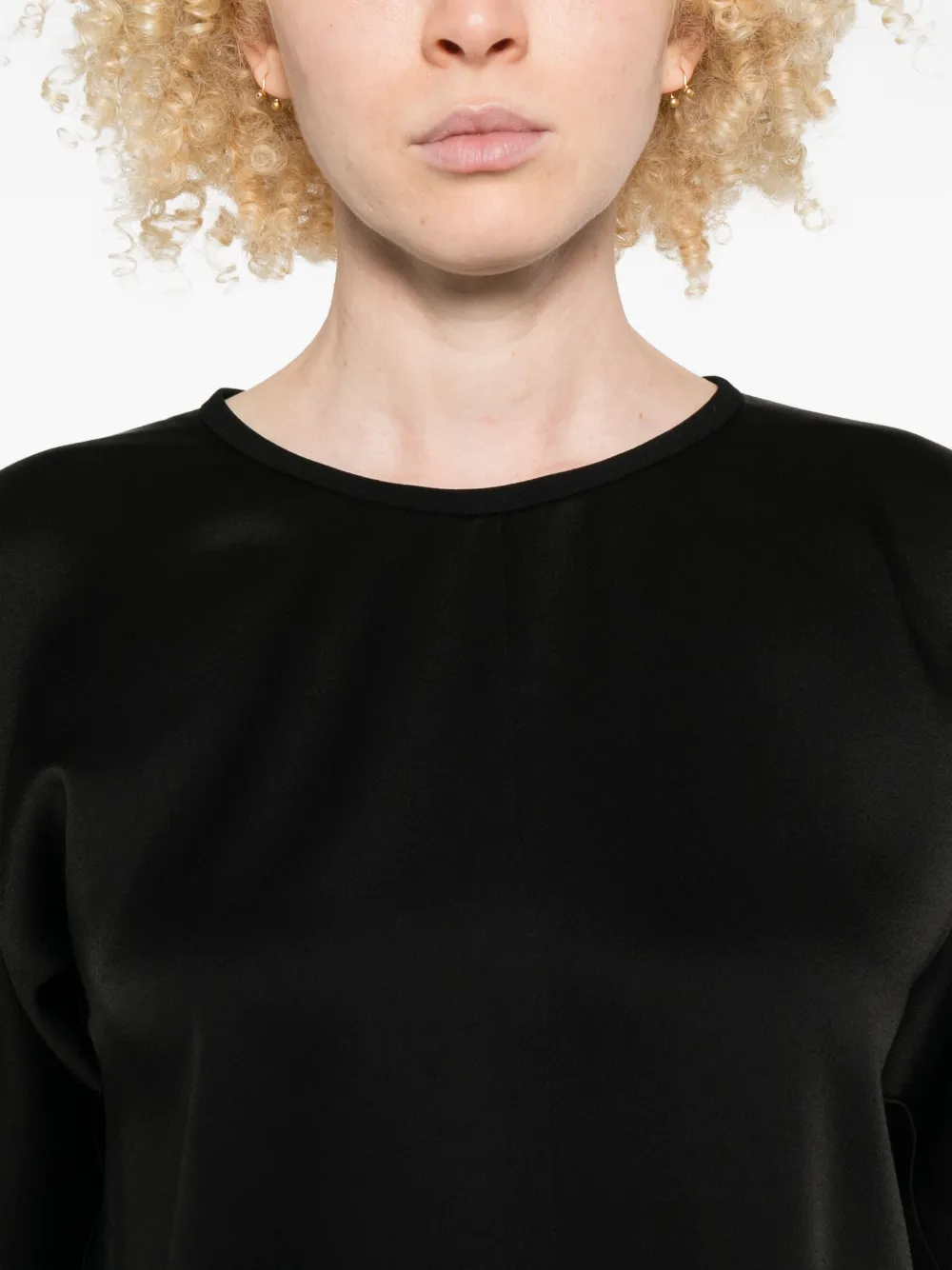 Forte Top met ronde hals Zwart