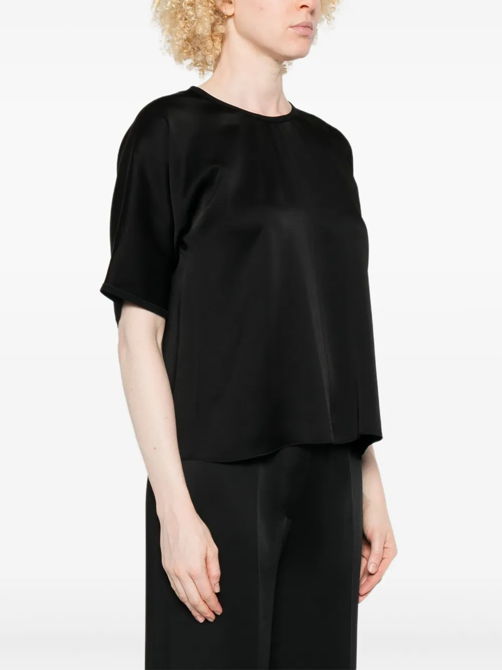 Forte Top met ronde hals Zwart