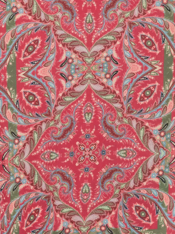 ETRO ペイズリー プリント フレイ ヘム スカーフ ETRO ペイズリー スカーフ | ピンク | FARFETCH JP