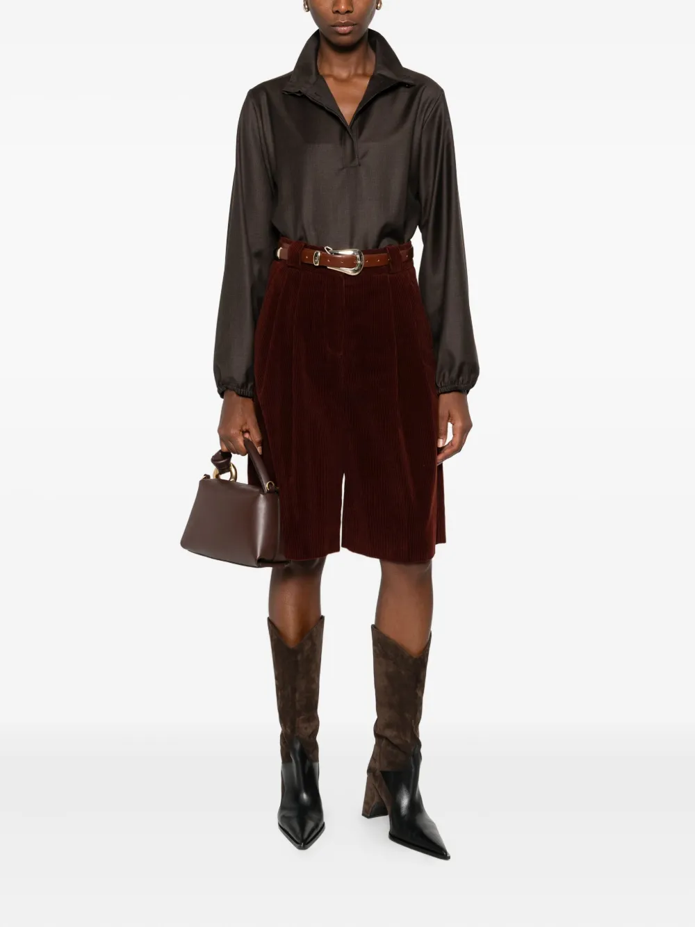 LouLou de Saison high-neck sweatshirt Bruin
