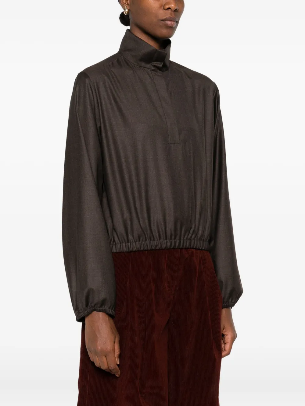 LouLou de Saison high-neck sweatshirt Bruin