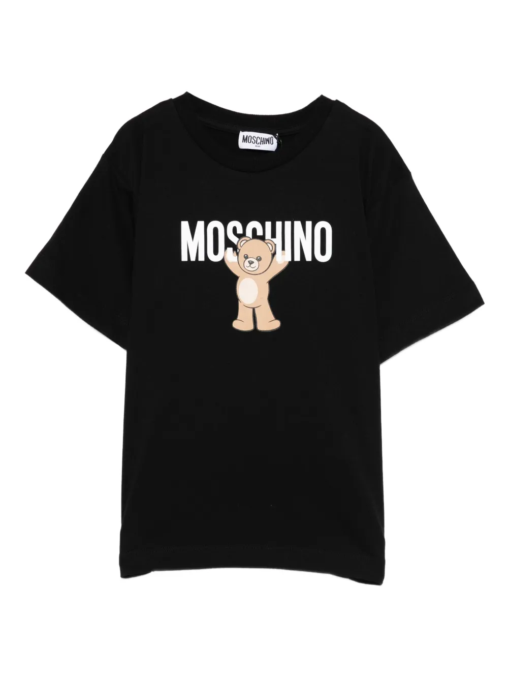 Moschino Kids logo-print cotton T-shirt - ブラック Moschino Kids logo-print cotton T-shirt - ブラック