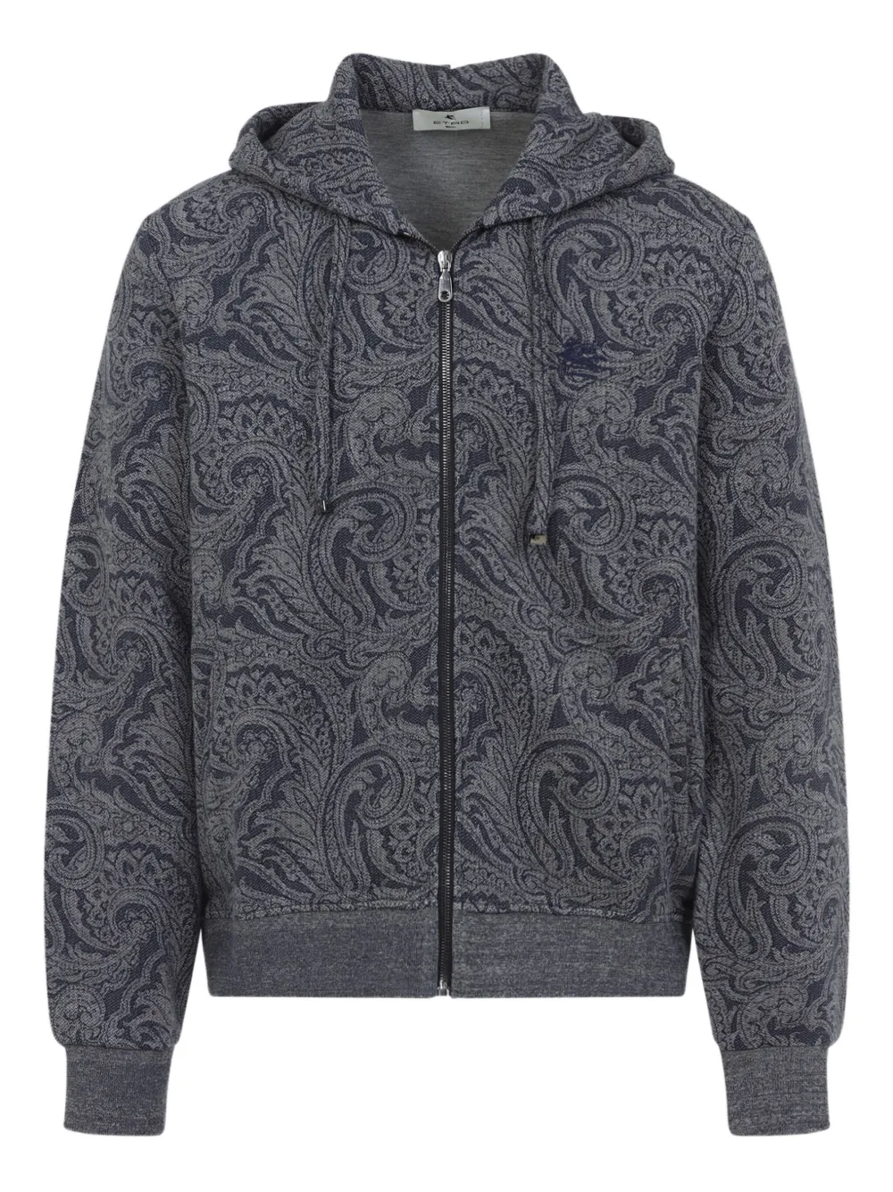 ETRO Hoodie met paisley-print en rits Blauw