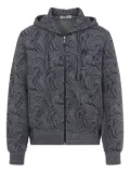 ETRO paisley zip-up hoodie - Blue
