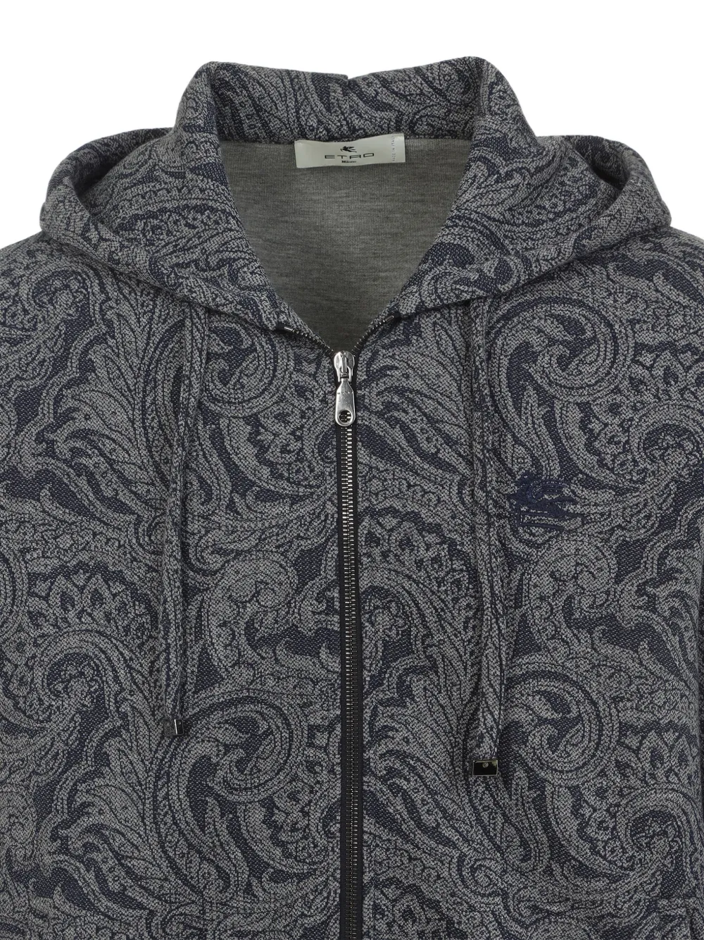 ETRO Hoodie met paisley-print en rits Blauw