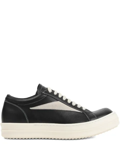 Rick Owens leather panelled sneakers