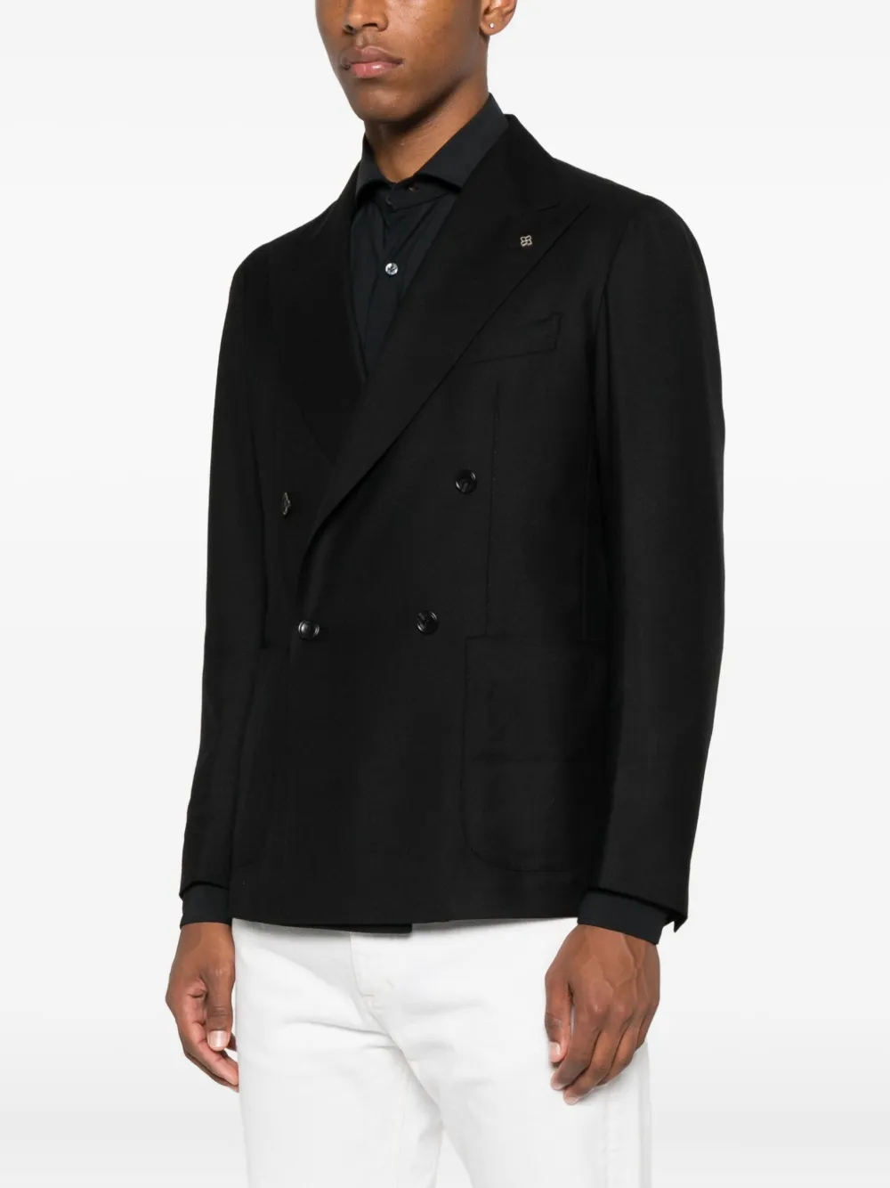 Tagliatore Blazer met dubbele rij knopen Zwart