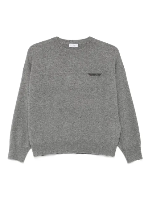 Brunello Cucinelli detailed crew-neck sweater