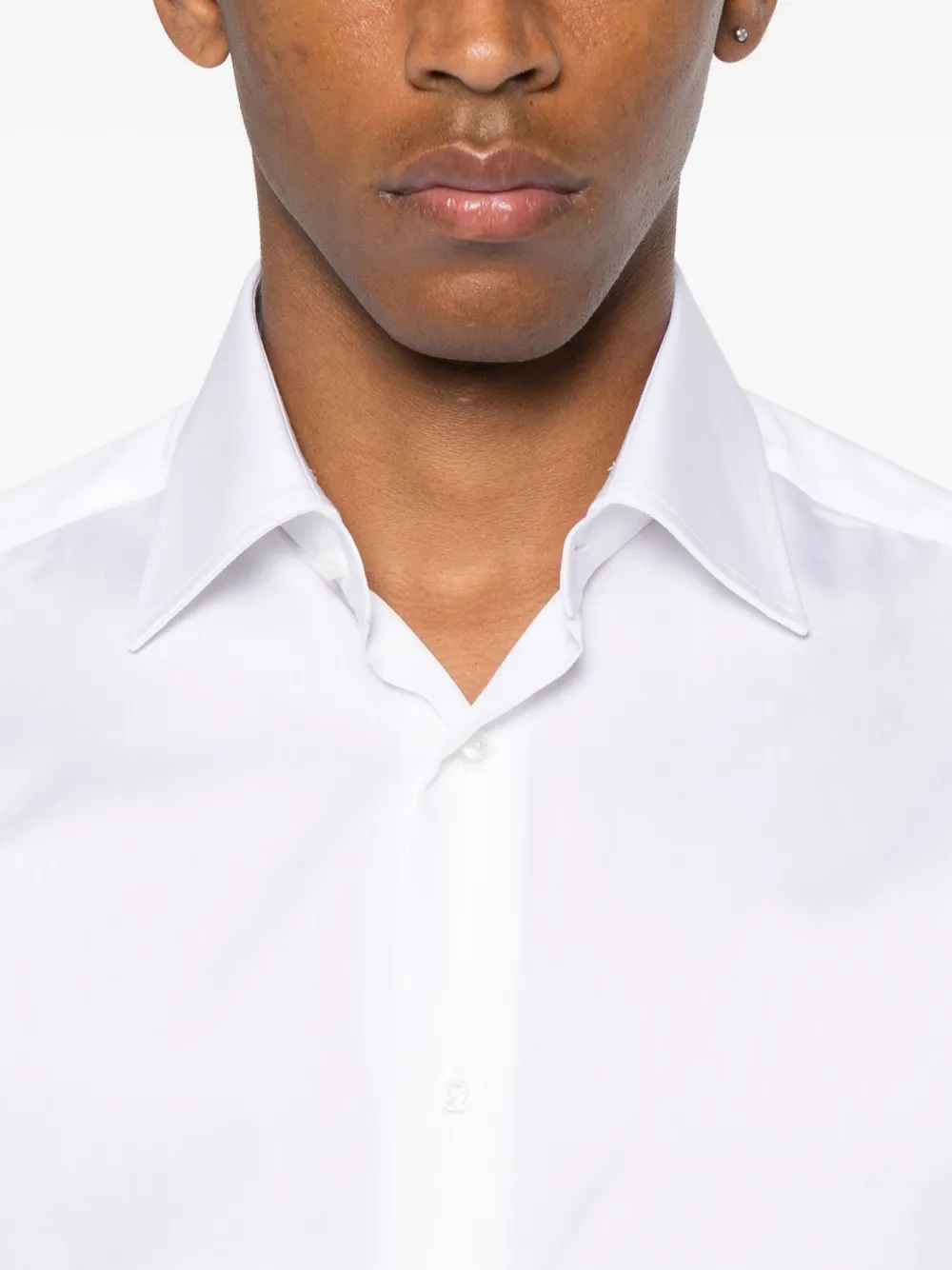 Barba Katoenen overhemd met lange mouwen Wit