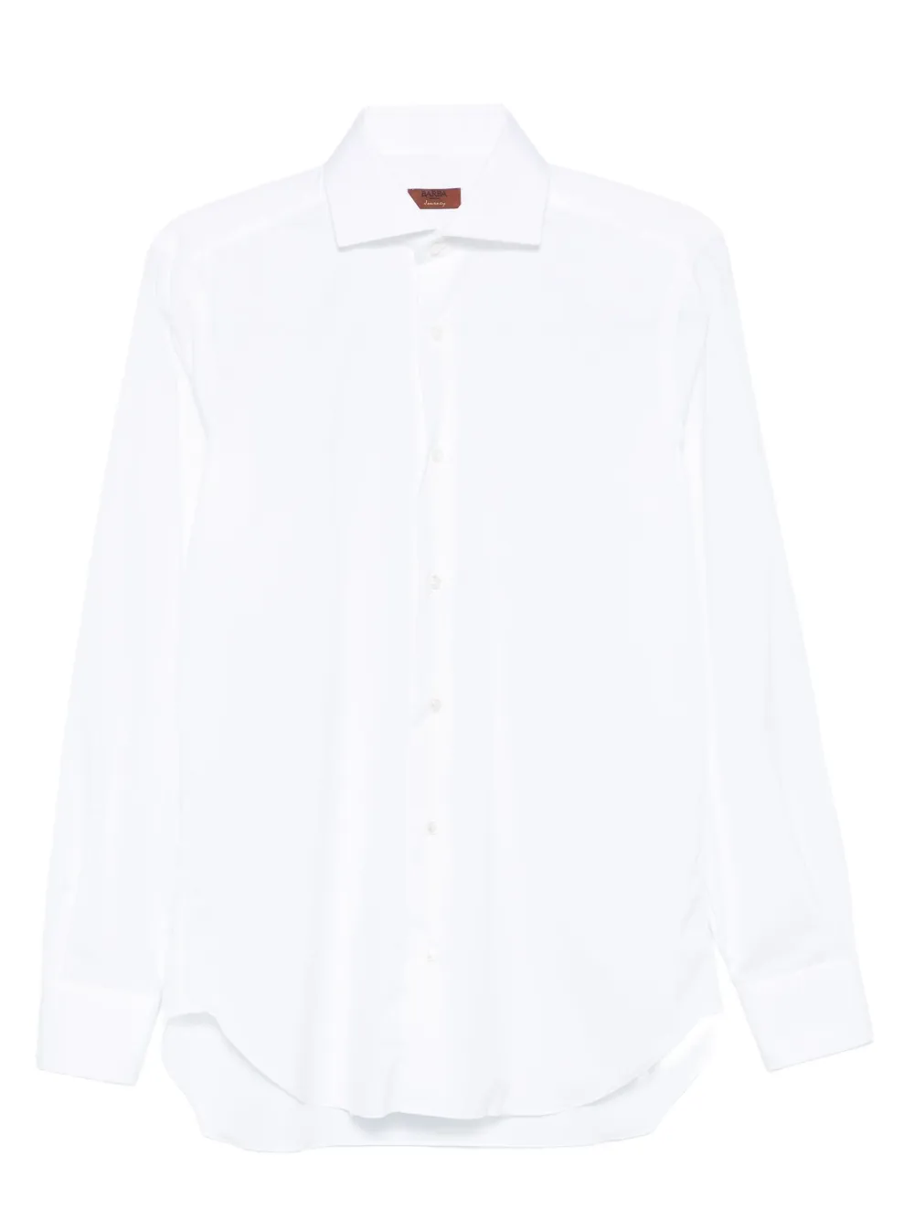 Barba long-sleeve button-fastening shirt Wit