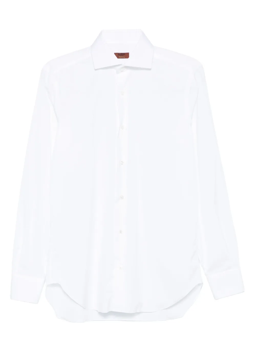 Barba long-sleeve button-fastening shirt Wit