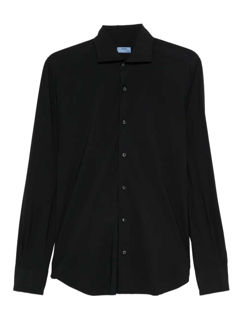 Barba long-sleeve button-fastening shirt Zwart