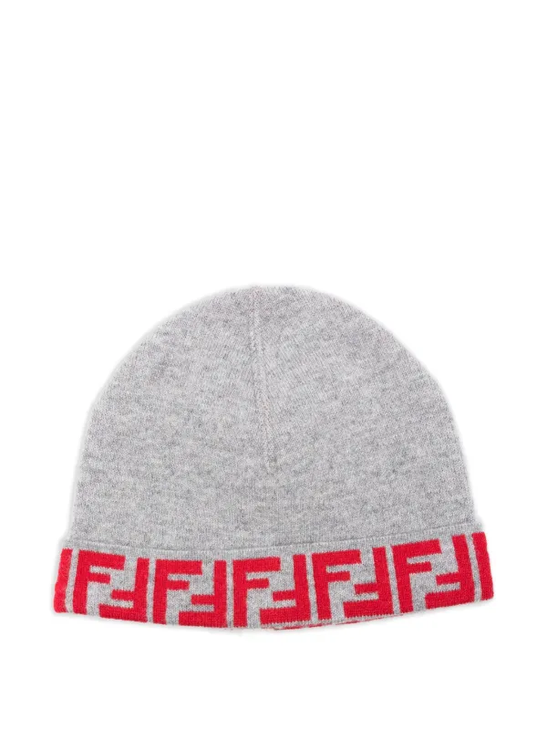 Fendi Kids ズッカパターン ビーニー | グレー | FARFETCH JP