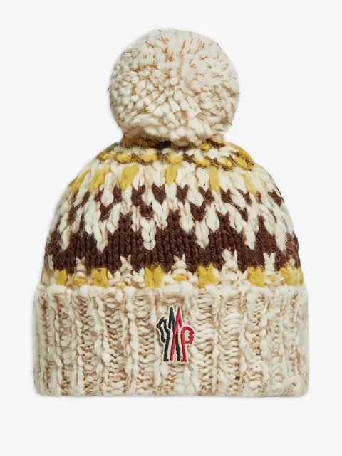 MONCLER GRENOBLE KIDS gorro con detalle de pompón