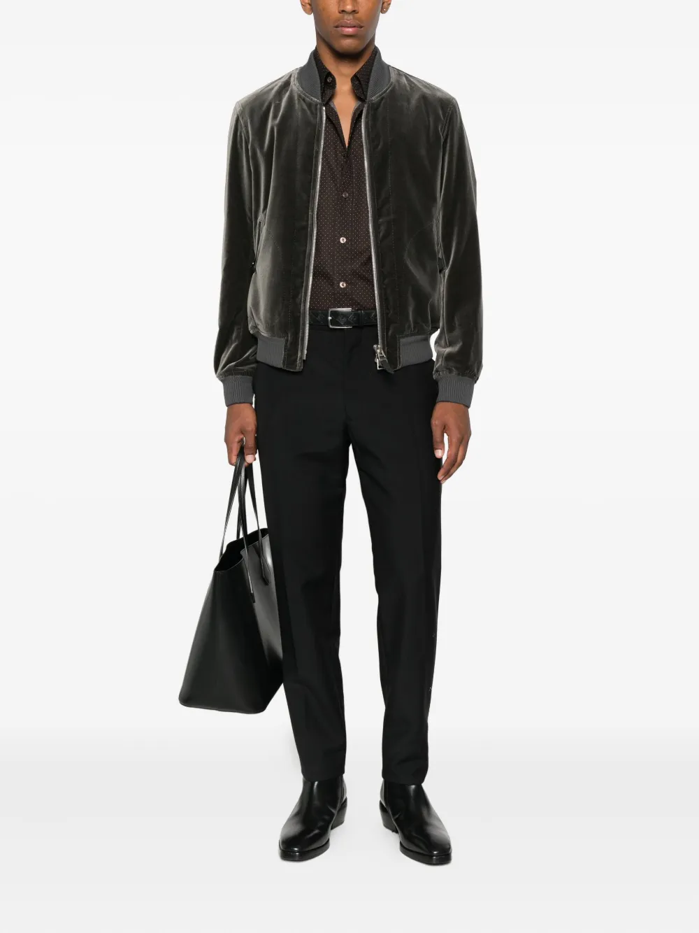 TOM FORD velvet zip-front bomber jacket | Bomber Jackets | Image 2