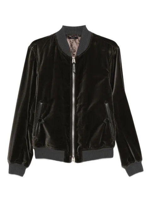 TOM FORD velvet zip-front bomber jacket