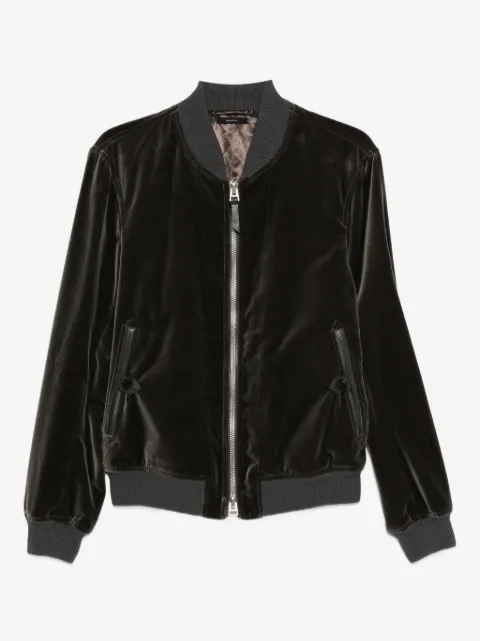 TOM FORD velvet zip-front bomber jacket