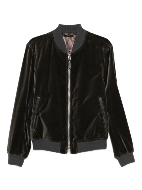 Veste bomber en velours à fermeture zippée - TOM FORD - Modalova