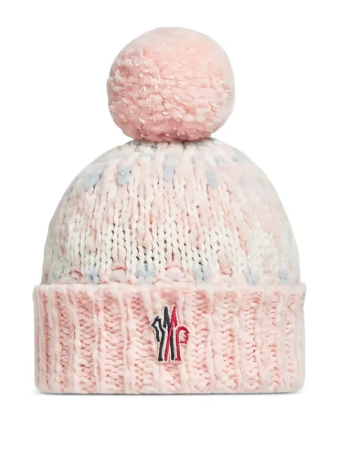 MONCLER GRENOBLE KIDS pompom-detailed beanie hat