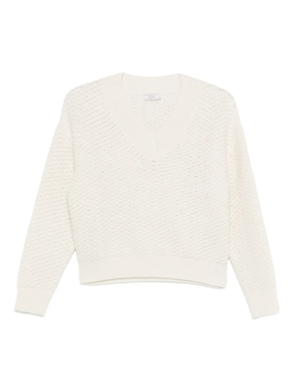 Peserico textured V-neck sweater Beige