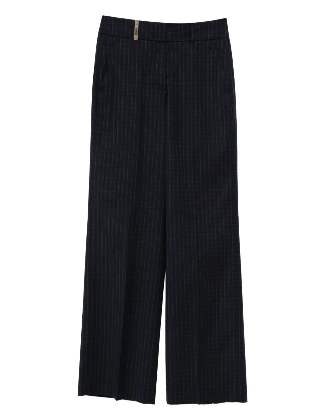 Peserico pinstripe wool trousers Blauw