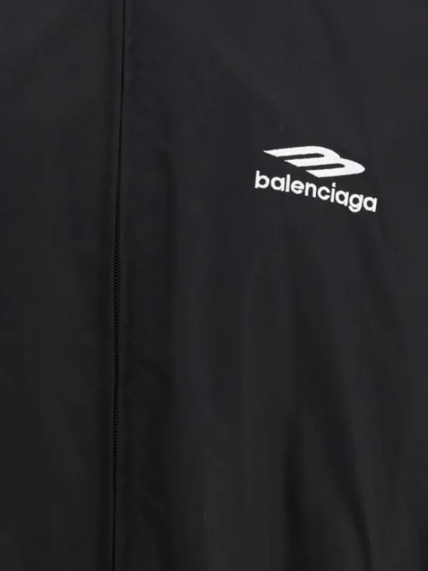 Balenciaga logo-embroidered Jacket | Black | FARFETCH