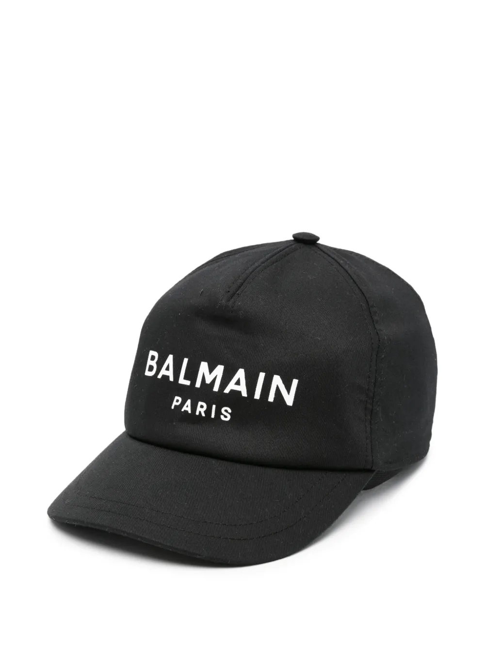 Balmain Kids logo-embroidered baseball cap Zwart